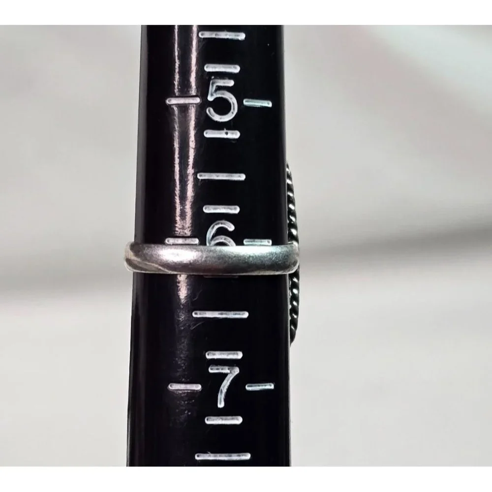 925 Sterling Silver Plt Rutilated Quartz Ring Size 6 Bezel Setting Jewelry - Picture 5 of 5